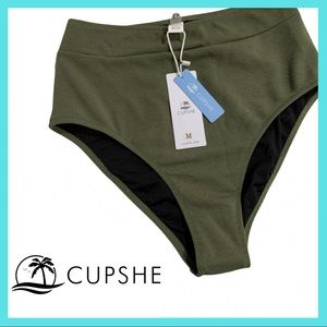 NWT CUPSHE Forest Green Bikini Bottoms